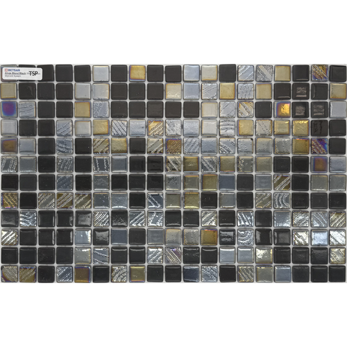 Betsan Alves Blend Black Glass Mosaic 25x25