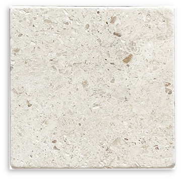 Apollo White Limestone Tumbled 100x100