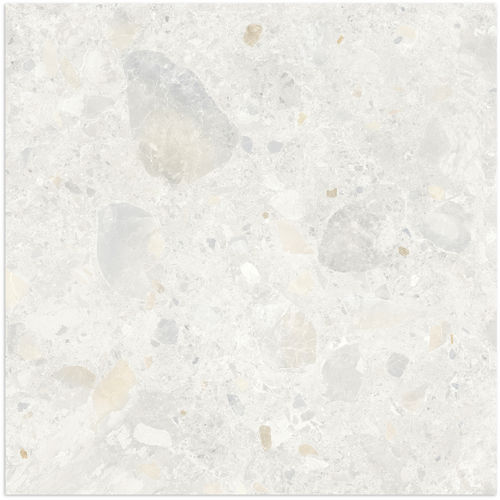 Terrazzo Rock Bianco Tile 600x600