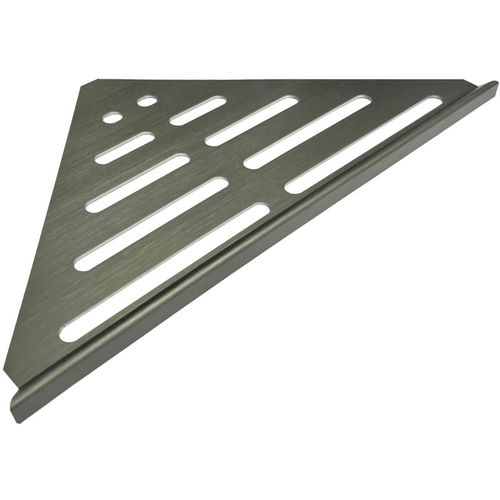 Hayman Aluminium Corner Shelf 346mm - Brushed Gunmetal