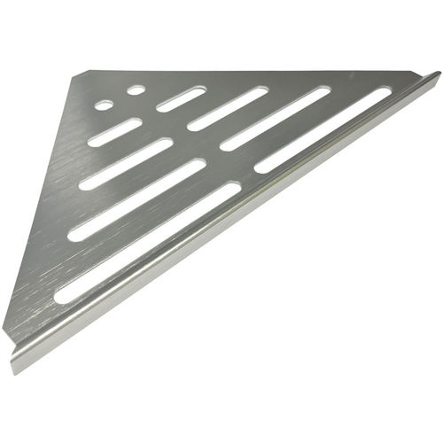 Hayman Aluminium Corner Shelf 346mm - Brushed Silver