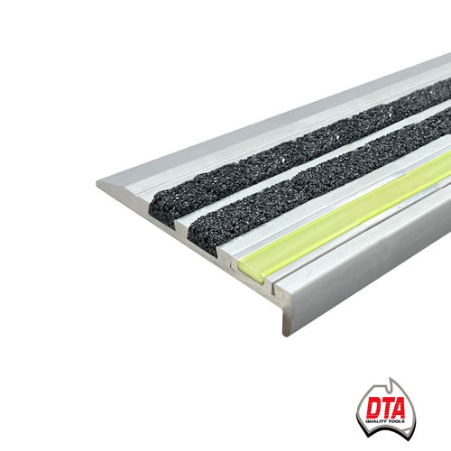 All Weather Stair Nose 3m x 75mm x 12mm Silicone Carbide Illuminator